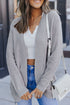 Pocket Knitted Solid Color Cardigan